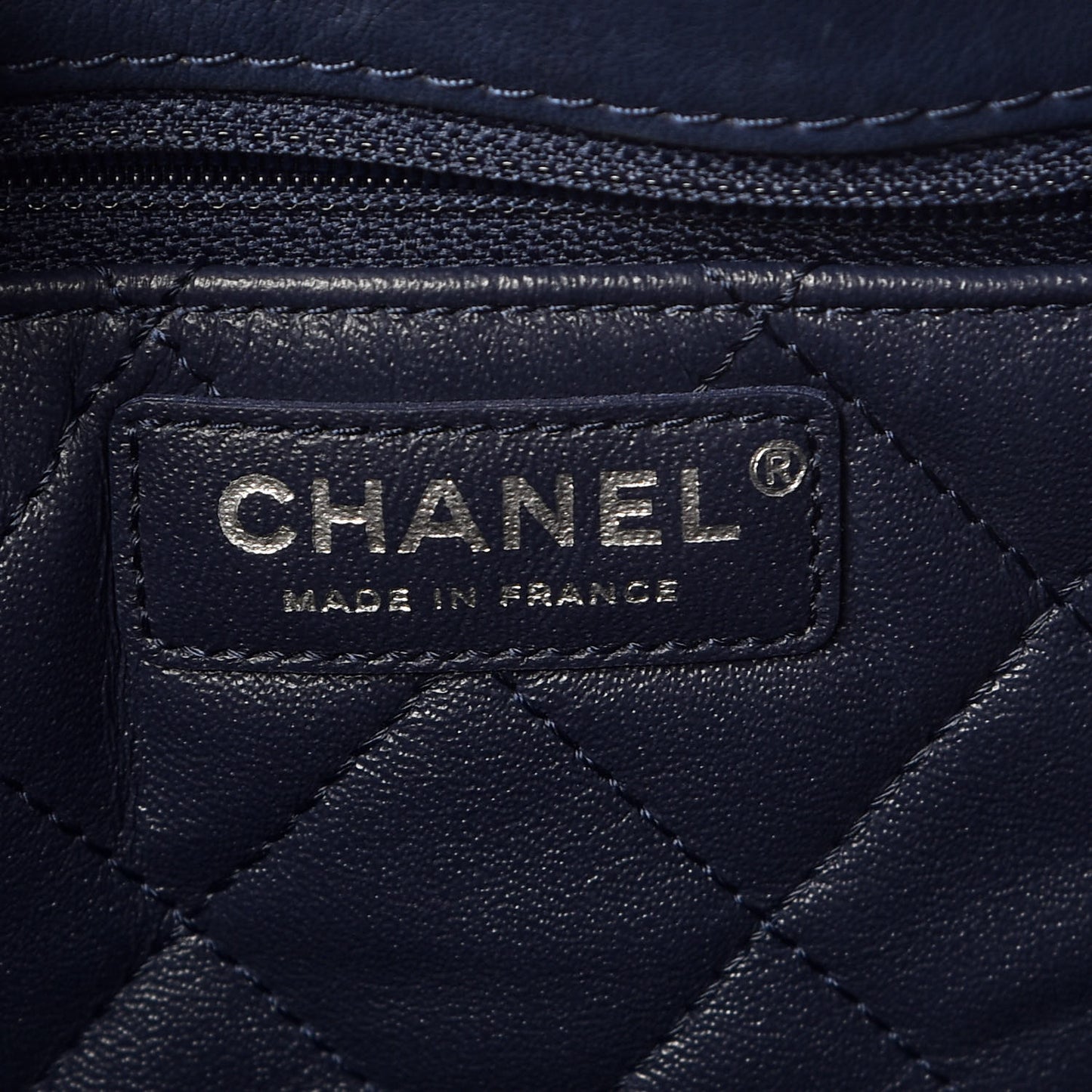 Calfskin Stitched Large Urban Luxury Drawstring Backpack Navy Blue