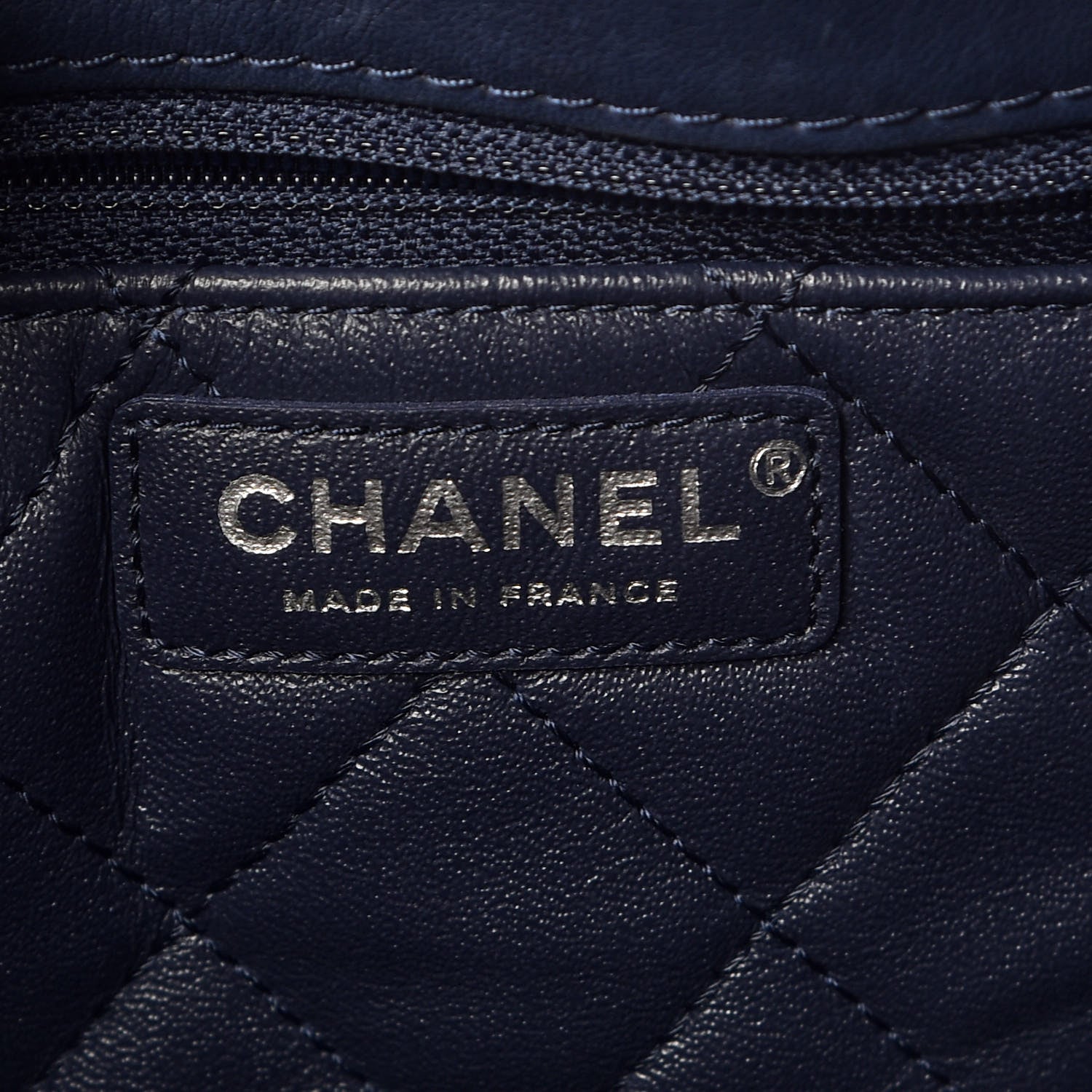 Chanel Calfskin Stitched Large Urban Luxury Drawstring Backpack Navy Blue 6 of 11