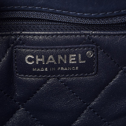 Chanel Calfskin Stitched Large Urban Luxury Drawstring Backpack Navy Blue 6 of 11