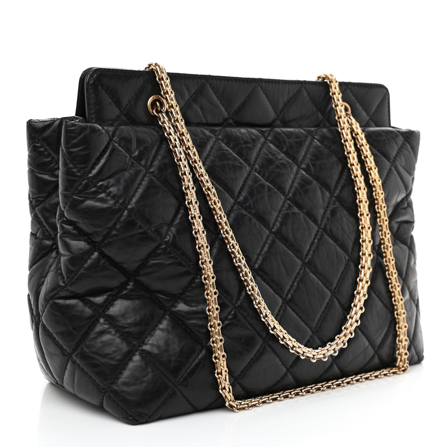 Chanel Aged Calfskin Reissue 2.55 Tote Black 3 of 11