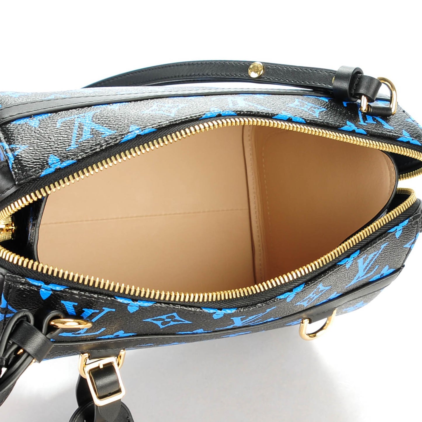 Colored Monogram Speedy Amazon PM Blue Black