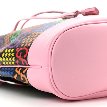Gucci GG Supreme Monogram Psychedelic Bucket Bag Black Multicolor Sugar Pink 9 of 10