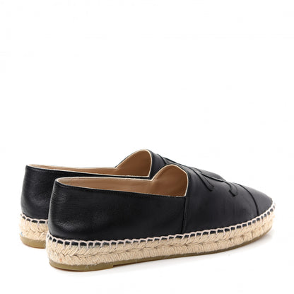 Chanel Lambskin CC Espadrilles 39 Black 4 of 11