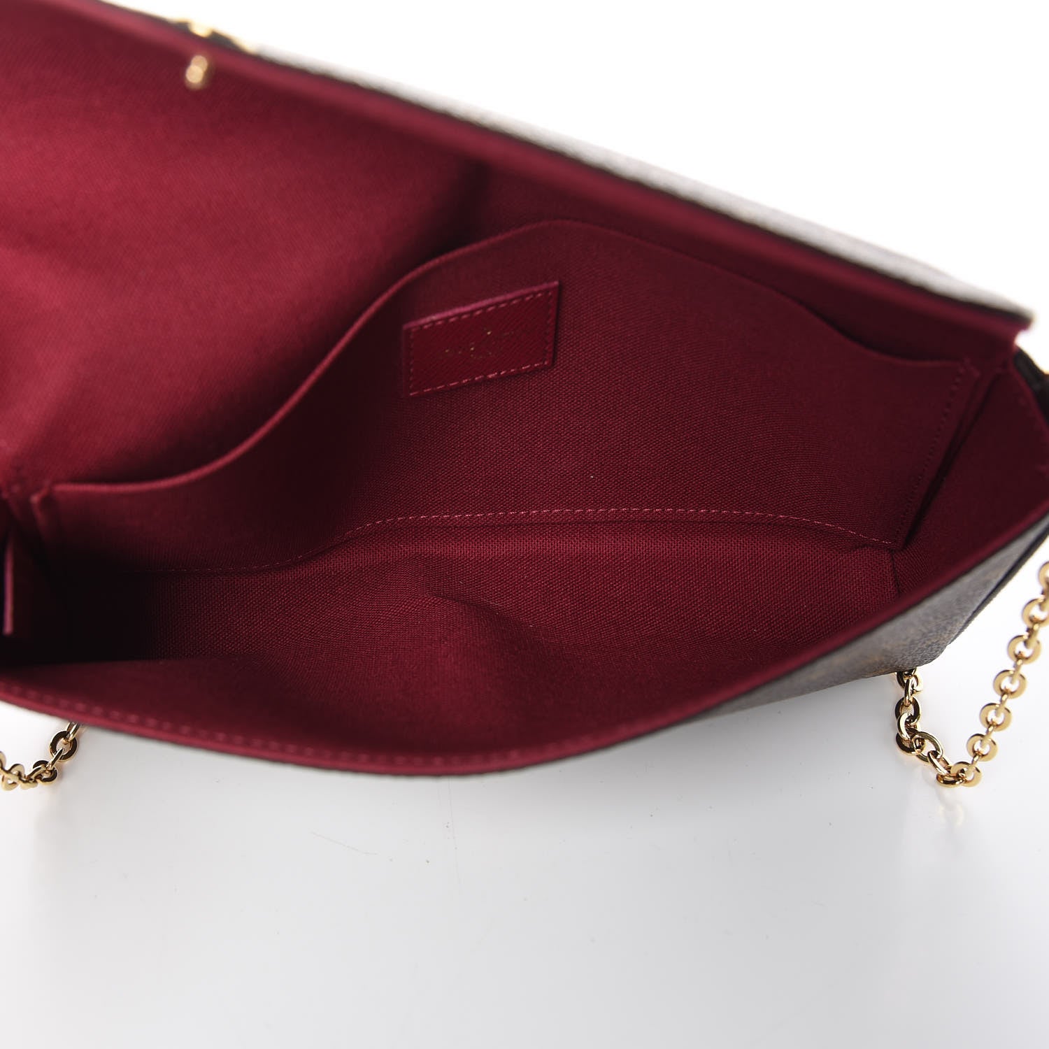 Louis Vuitton Monogram Pochette Felicie Chain Wallet Fuchsia 8 of 12