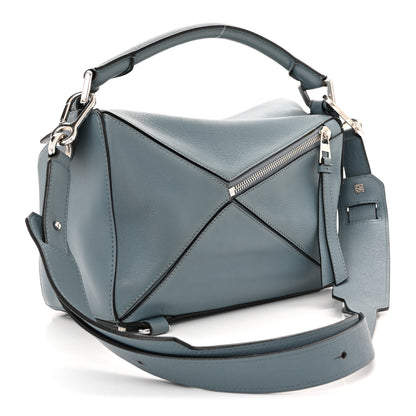 Loewe Calfskin Small Puzzle Bag Stone Blue 3 of 15