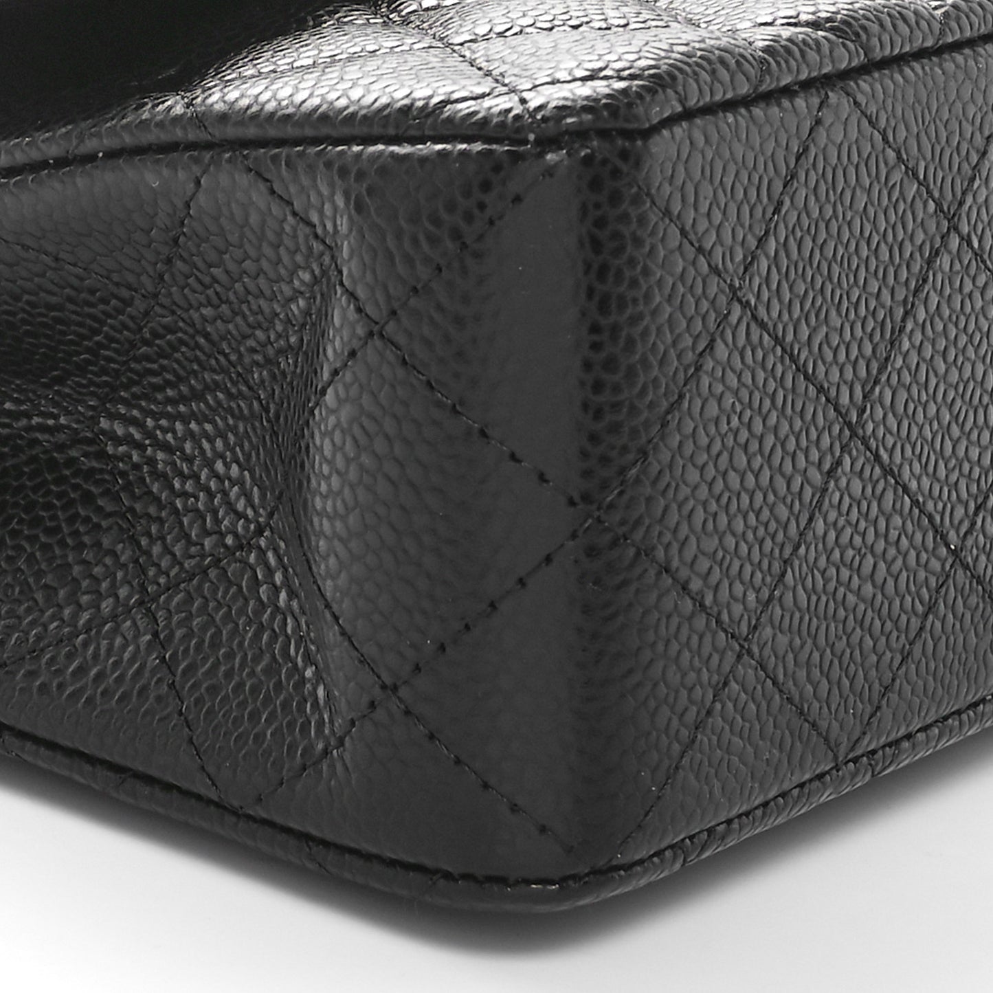 Caviar Quilted Small Double Flap Black