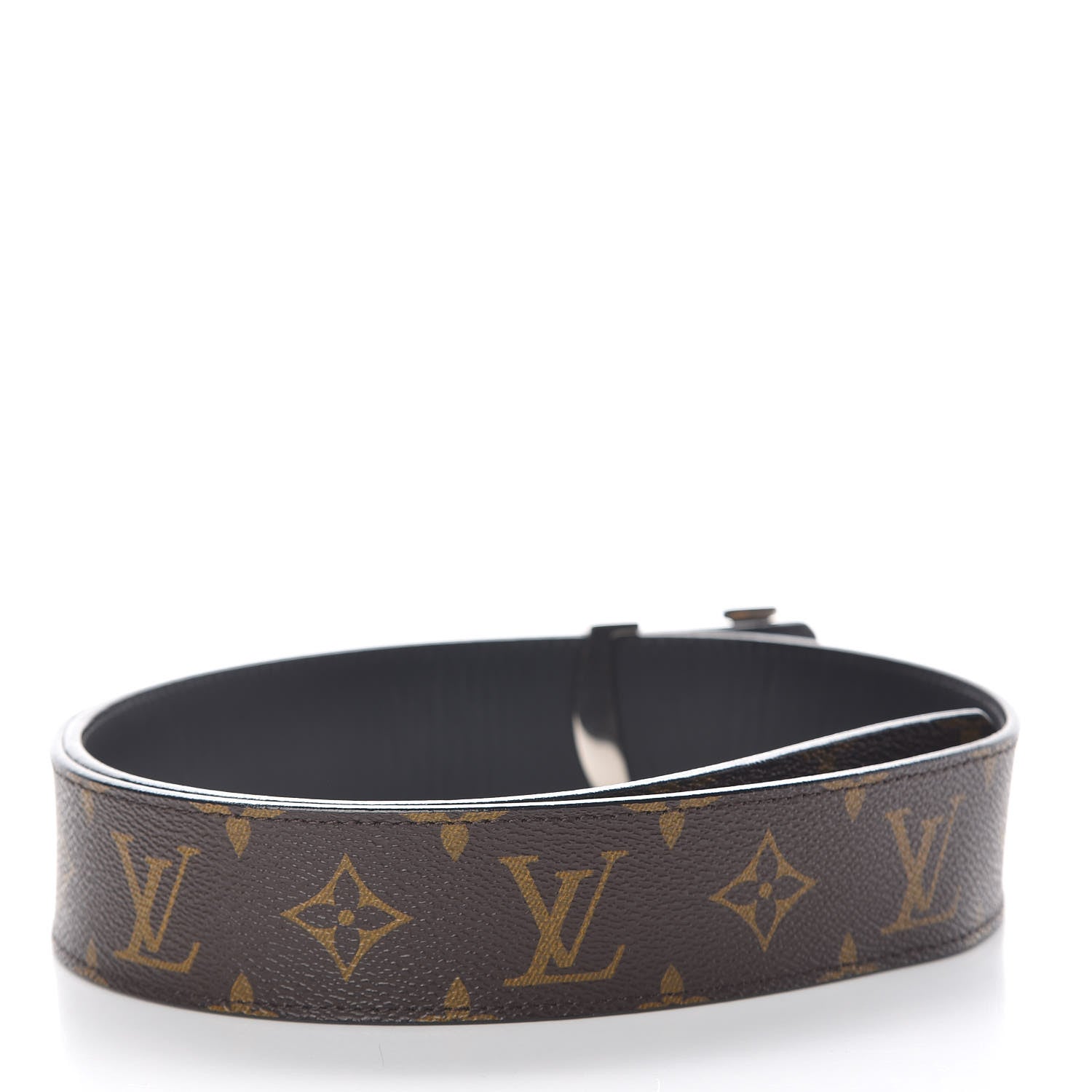 Louis Vuitton Calfskin Monogram 40mm LV Initiales Reversible Belt 85 34 Black 3 of 10