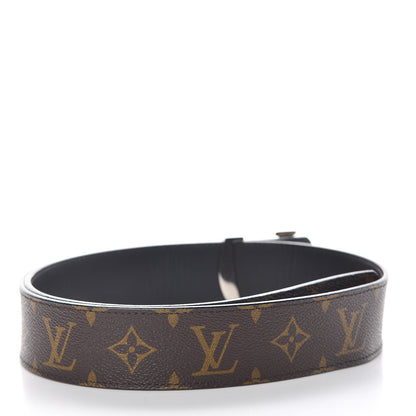 Louis Vuitton Calfskin Monogram 40mm LV Initiales Reversible Belt 85 34 Black 3 of 10
