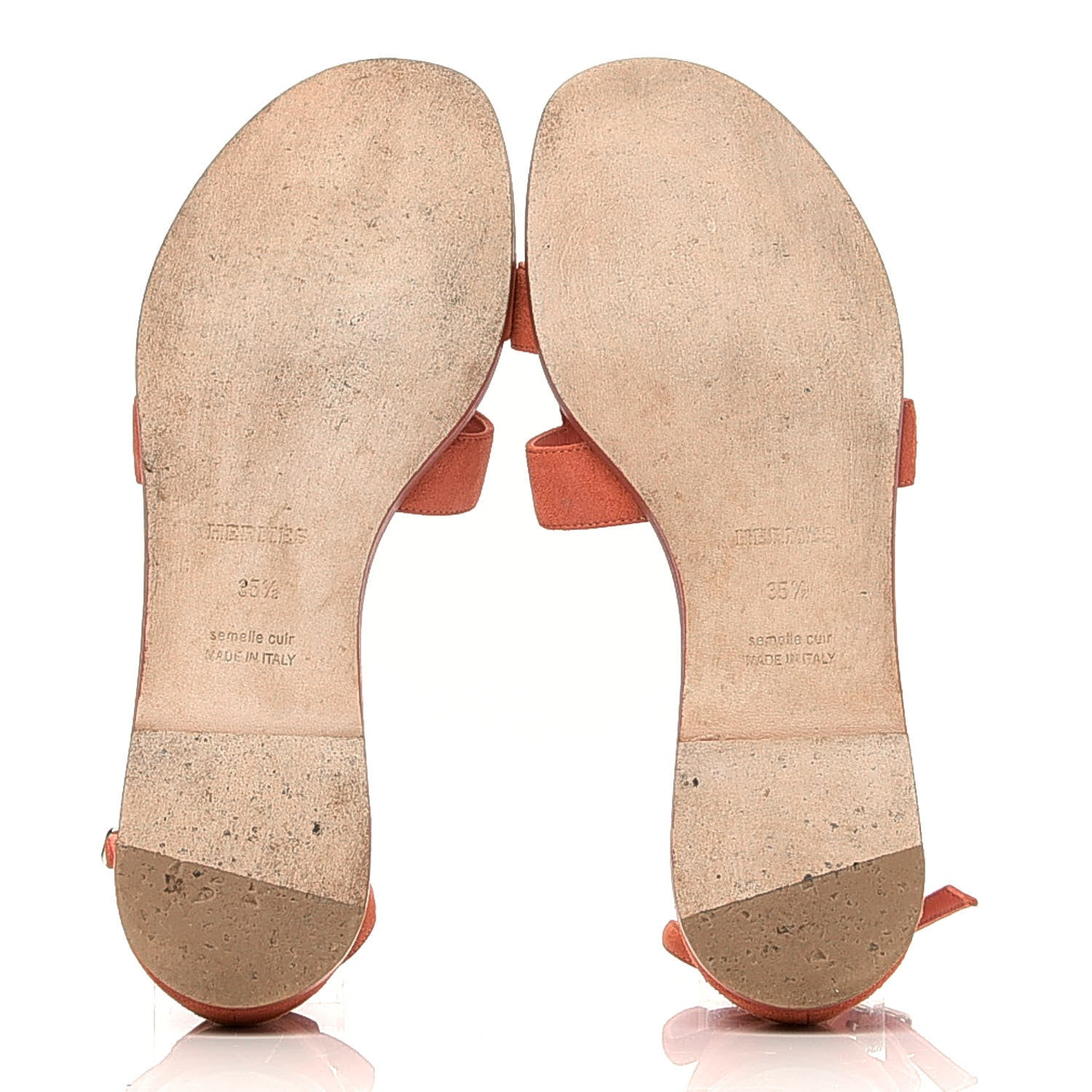 Hermes Suede Santorini Sandals 35.5 Rose Bubinga 5 of 6