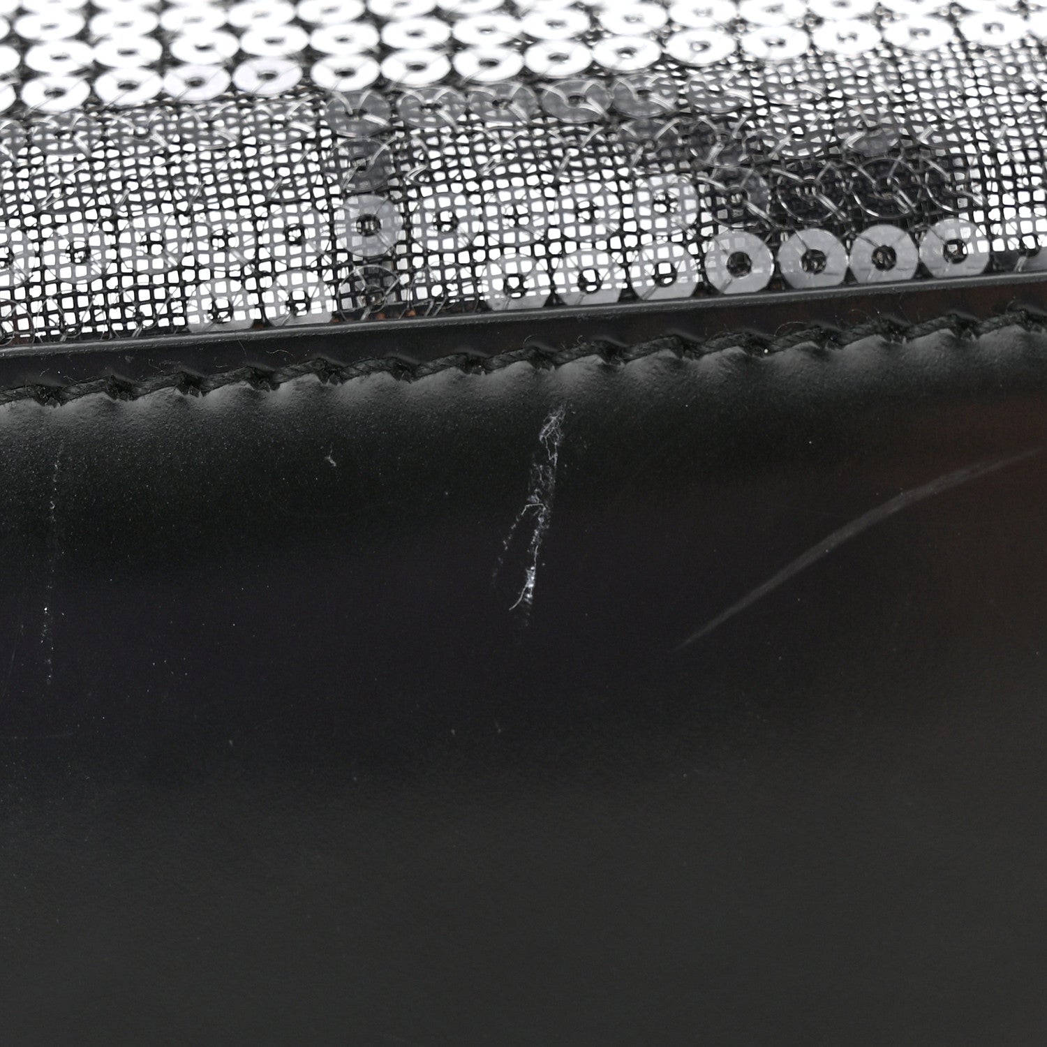Prada Sequin Mesh Small Tote Bag Black 11 of 11