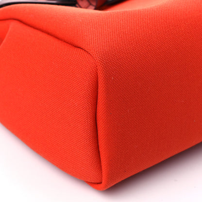 Hermes Vache Hunter Toile Herbag Zip Retourne 31 PM Orange Mecano Rouge H 9 of 10