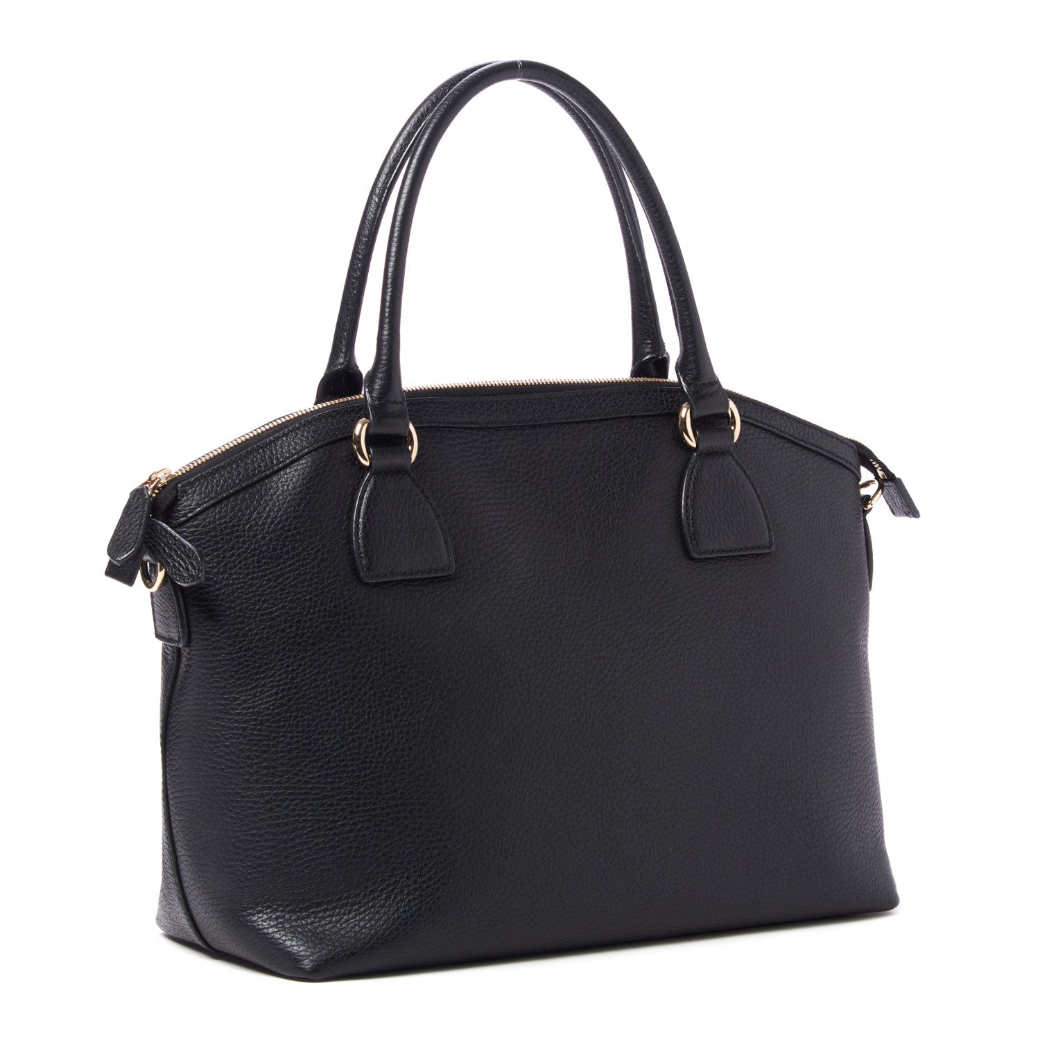 Gucci Dollar Calfskin GG Charm Dome Satchel Black 2 of 8