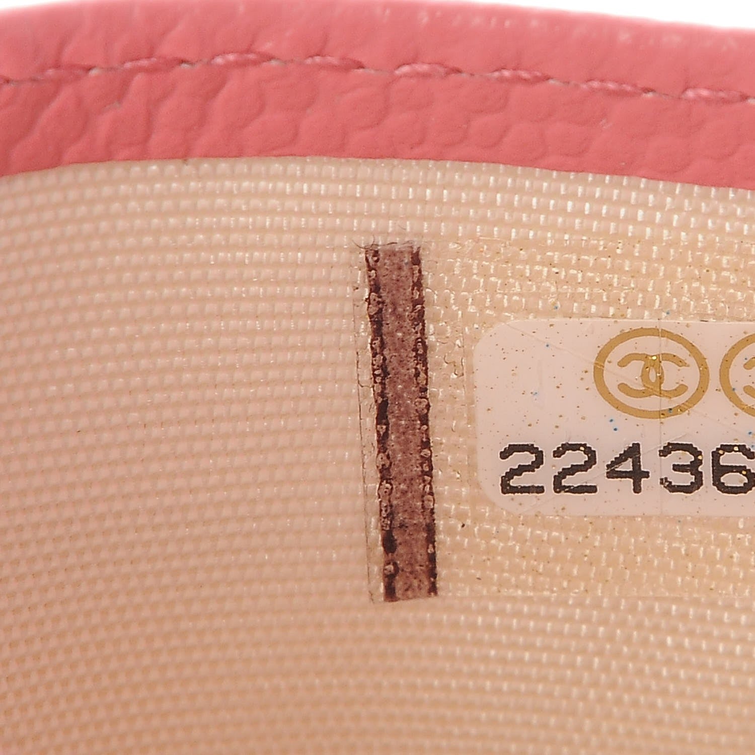 Chanel Caviar Chevron Quilted Card Holder Pink 8 of 9