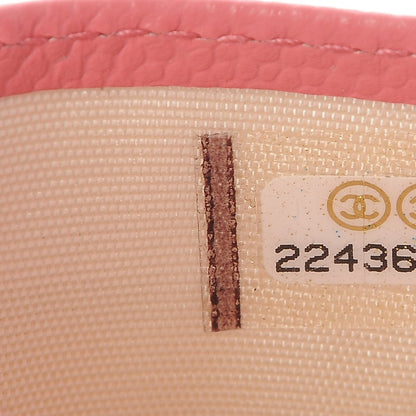 Chanel Caviar Chevron Quilted Card Holder Pink 8 of 9