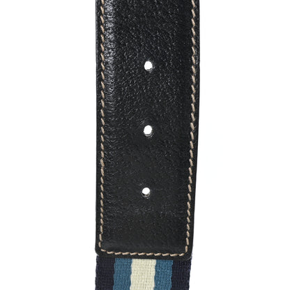 Gucci Calfskin Web Interlocking G Belt 85 34 Blue 5 of 8