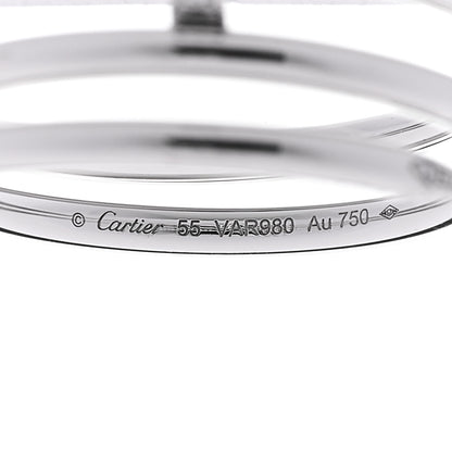 Cartier 18K White Gold Diamond Double Juste Un Clou Ring 55 7.25 5 of 5
