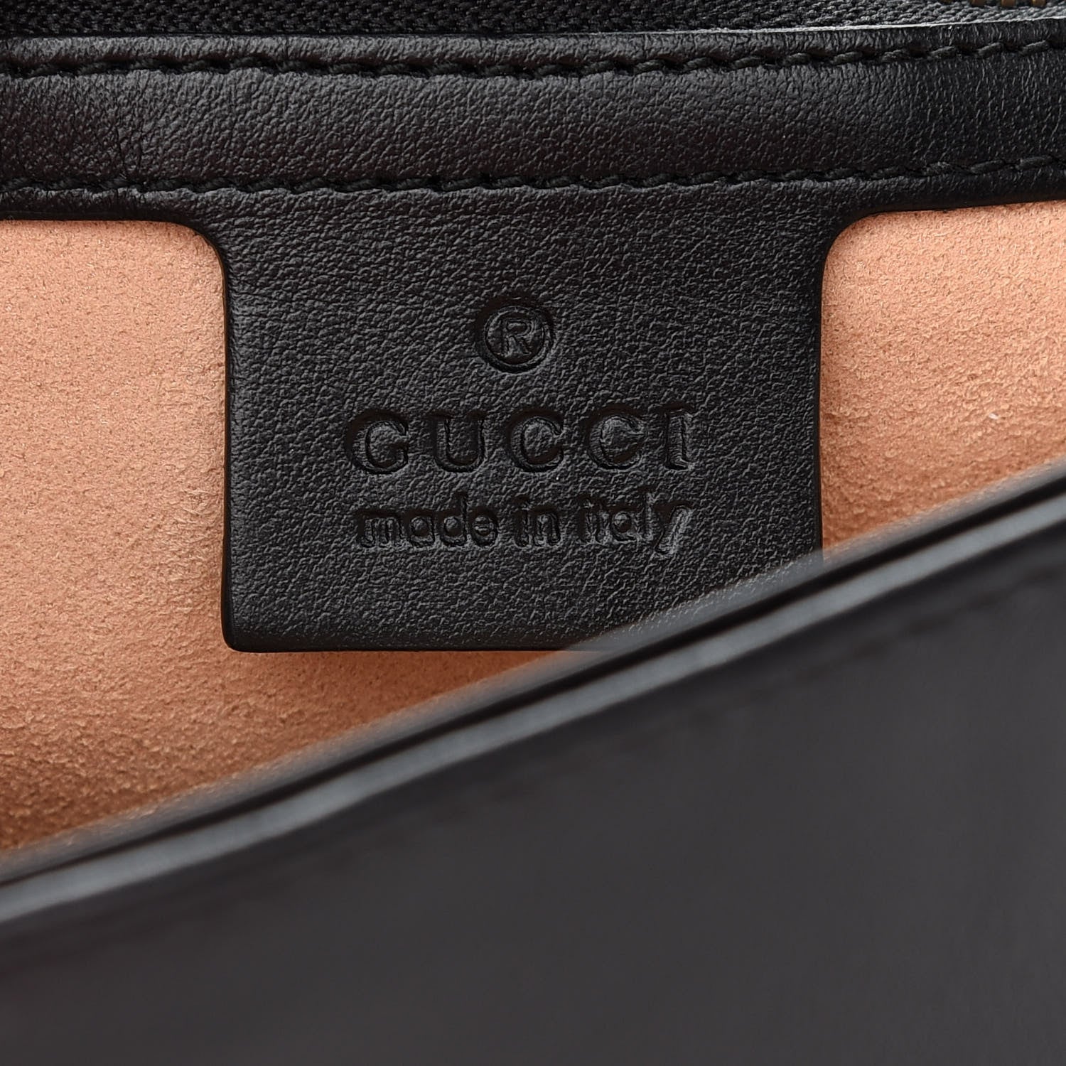 Gucci Calfskin Matelasse Medium GG Marmont Shoulder Bag Black 6 of 9