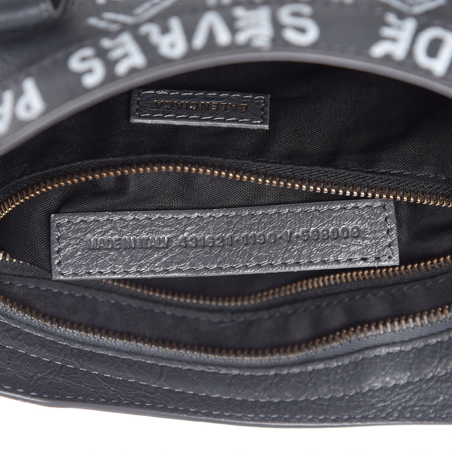 Balenciaga Agneau Arena Graffiti All Over Classic Hardware S City Gris Fossile White 7 of 7