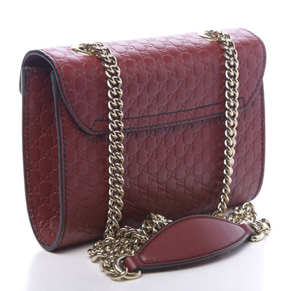 Gucci Soft Microguccissima Mini Emily Chain Shoulder Bag Rosso 3 of 10
