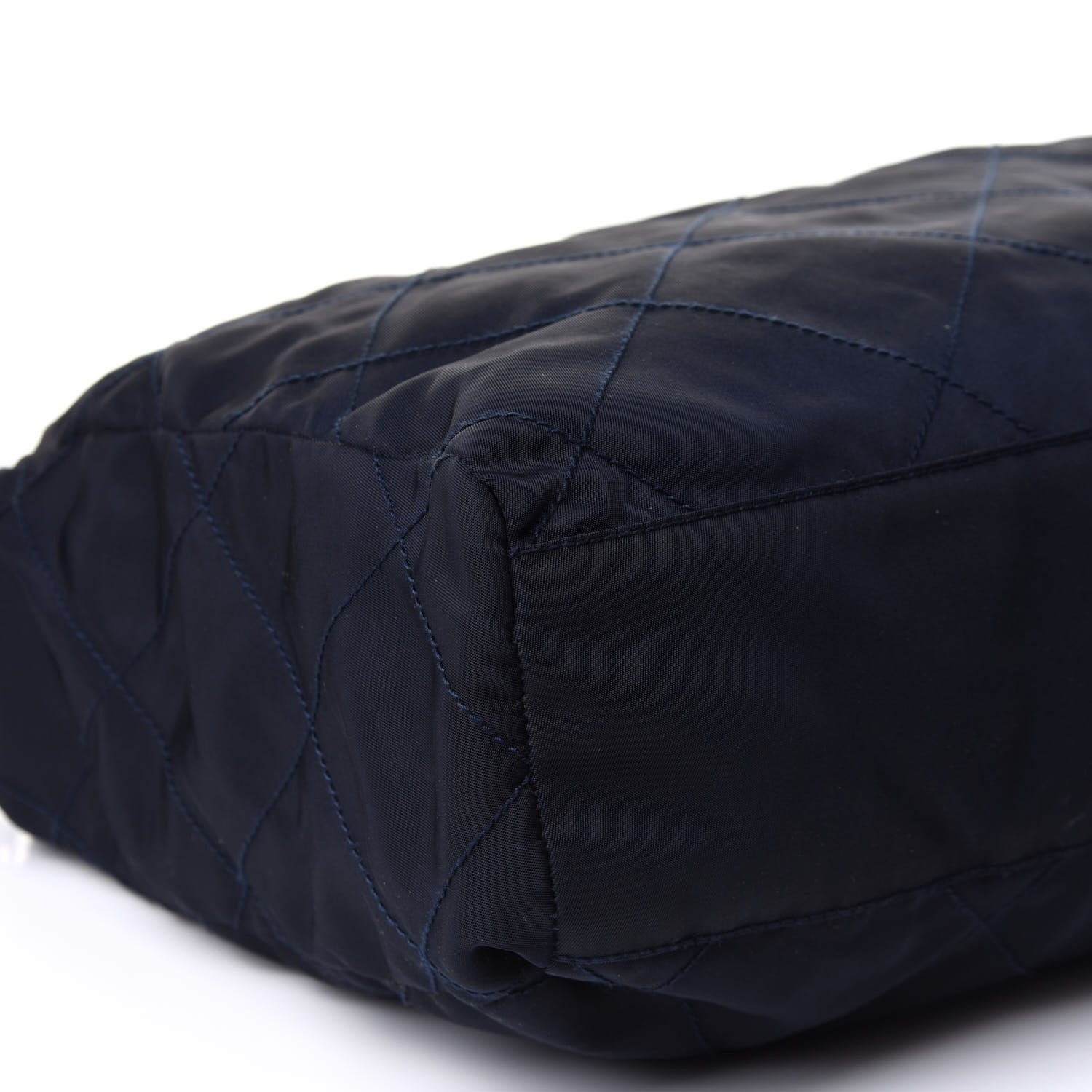 Prada Tessuto Nylon Quilted Shoulder Bag Blue 5 of 10
