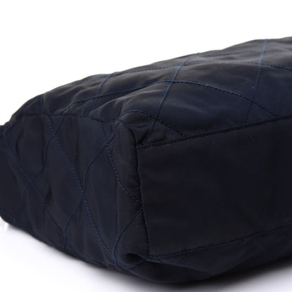 Prada Tessuto Nylon Quilted Shoulder Bag Blue 5 of 10