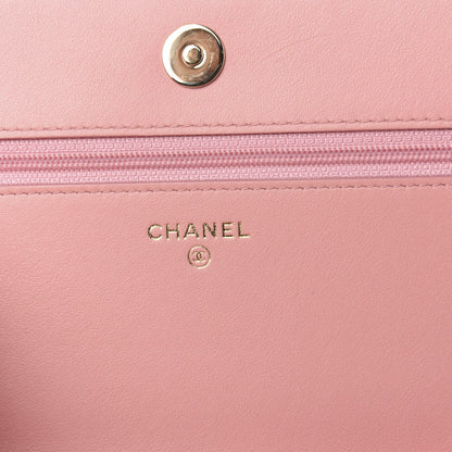 Chanel Caviar Quilted Boy Wallet On Chain WOC Pink 6 of 13