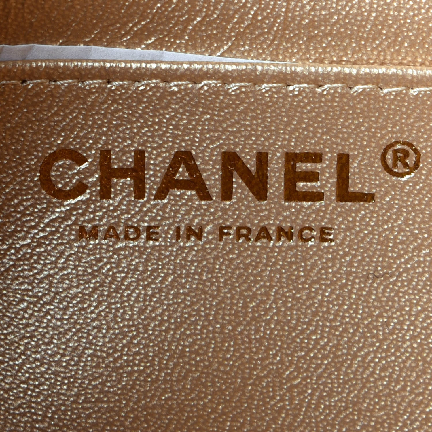 Chanel Metallic Lambskin Quilted Mini Rectangular Flap Gold 6 of 10