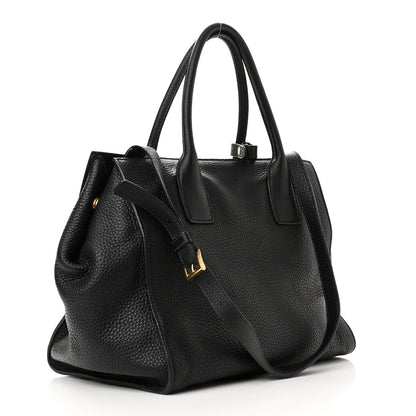 Prada Vitello Daino Shopping Tote Black 2 of 12