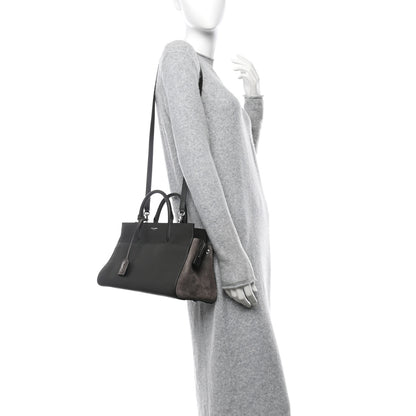 Saint Laurent Grained Calfskin Small Cabas Rive Gauche Dark Anthracite 2 of 10