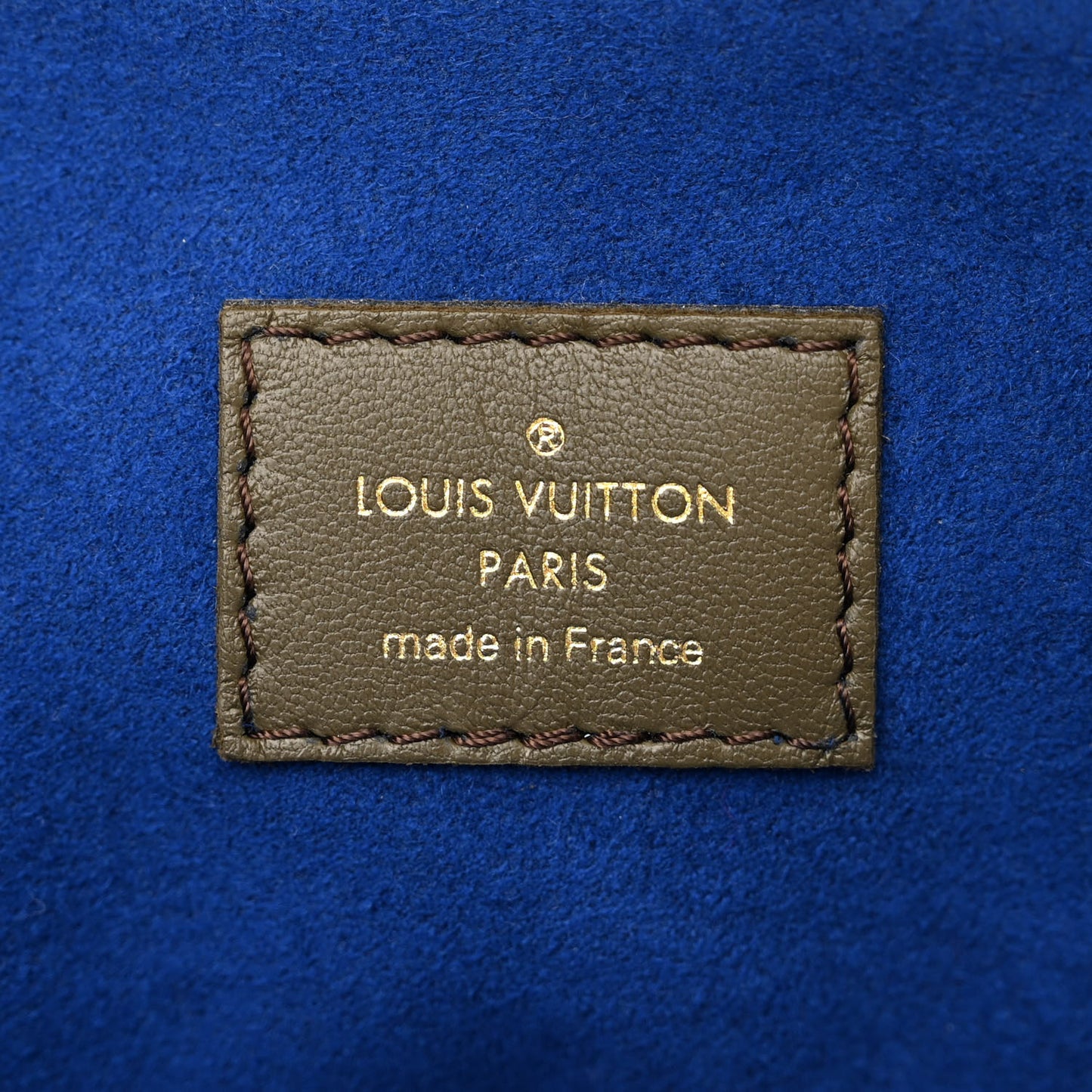 Lambskin Embossed Monogram Coussin MM Khaki