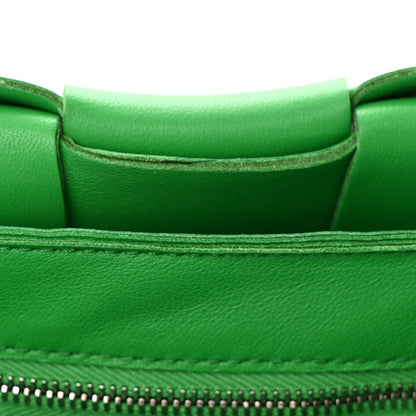Bottega Veneta Lambskin Maxi Intrecciato Cassette Crossbody Bag Grass 19 of 20