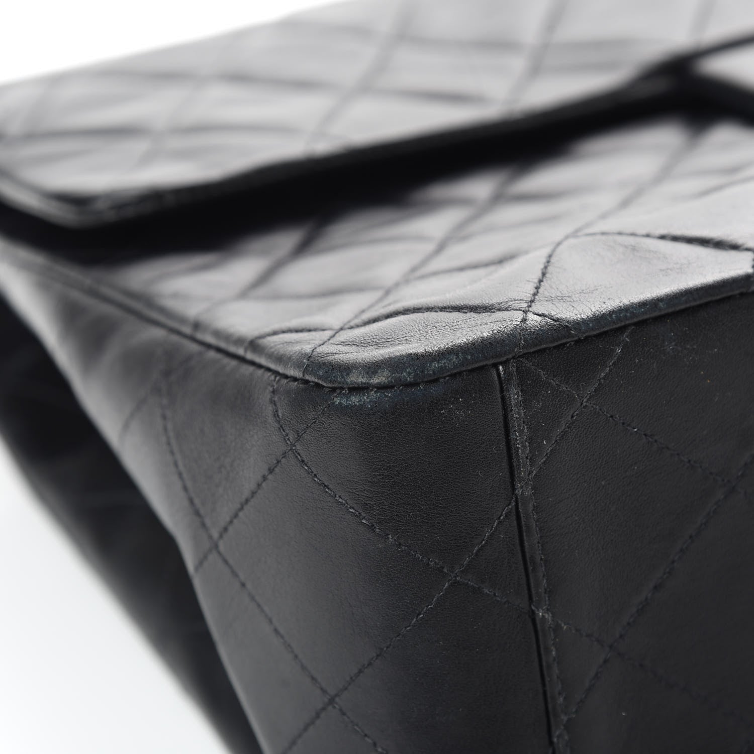 Chanel Lambskin Quilted XL Jumbo Single Flap Black 10 of 19