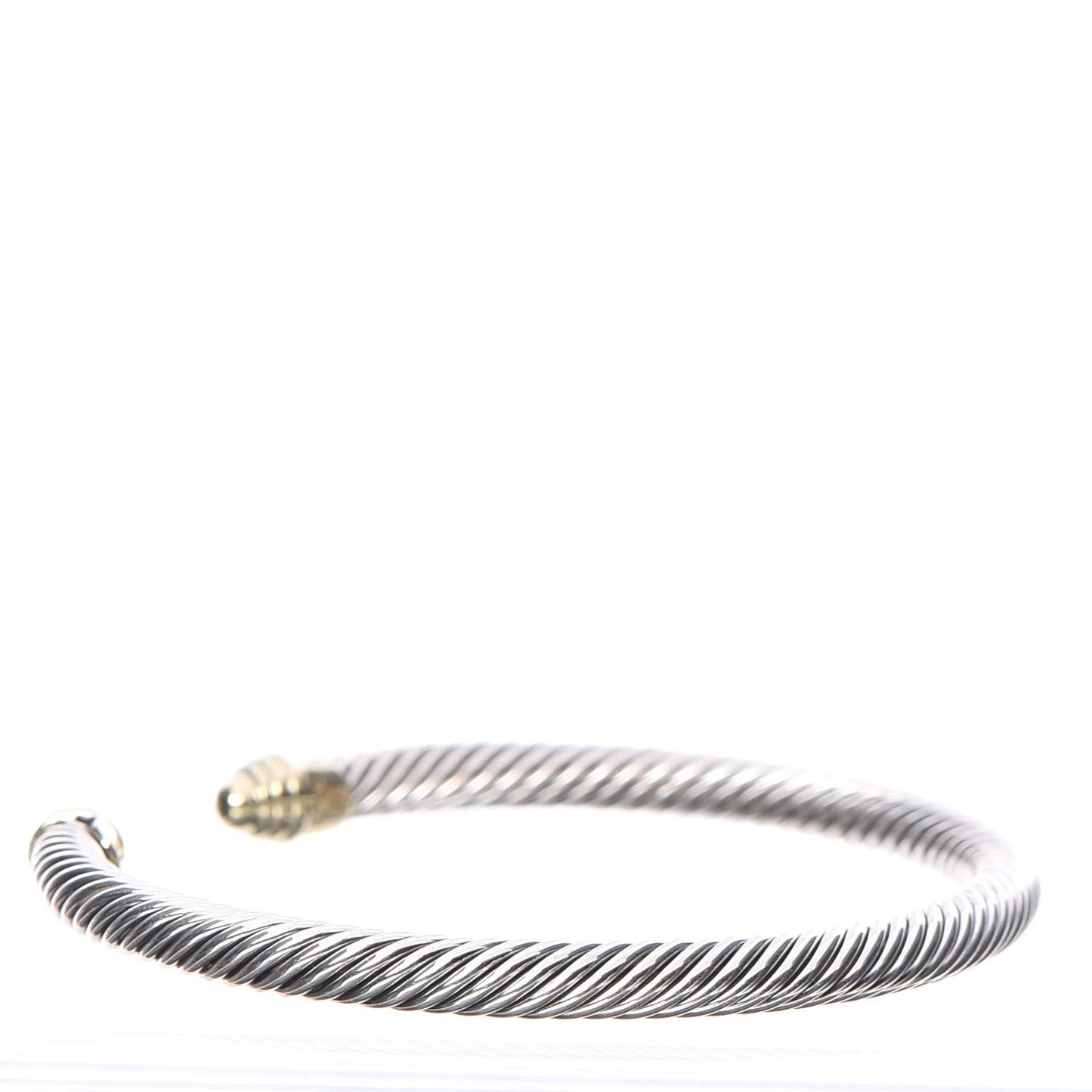 Sterling Silver 14K Yellow Gold 5mm Cable Classics Bracelet