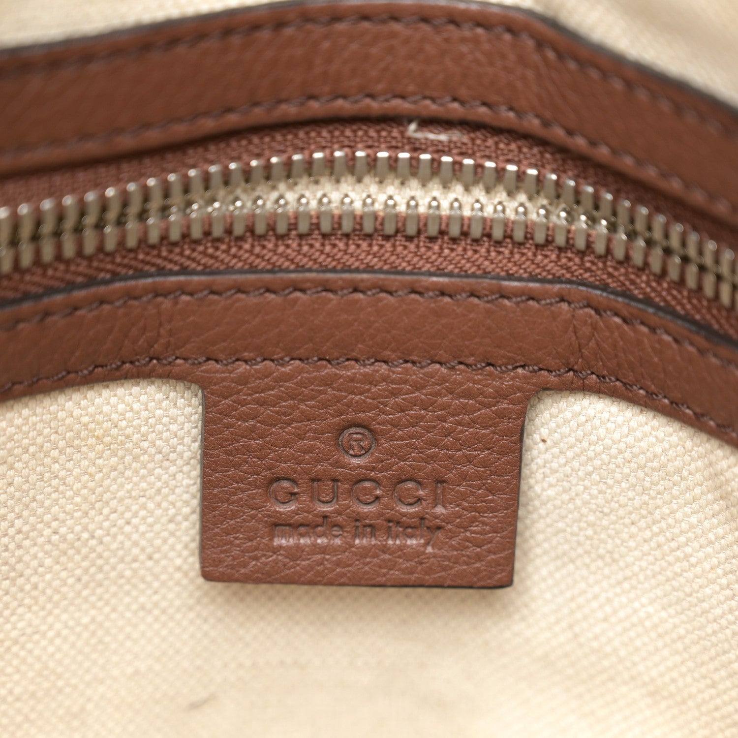 Gucci Pebbled Calfskin Medium Soho Messenger Bag Brown 6 of 13
