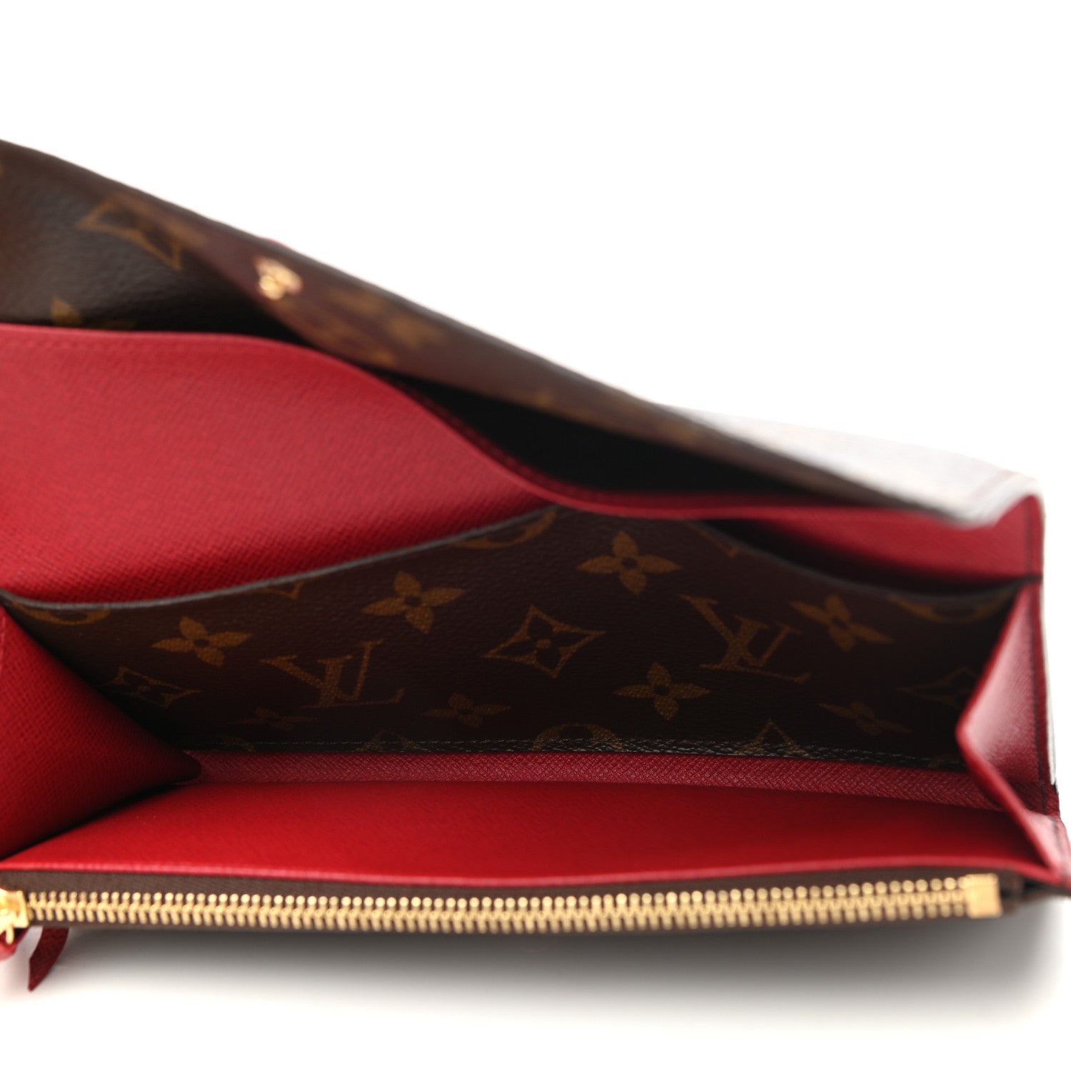 Louis Vuitton Monogram Emilie Wallet Red 5 of 10