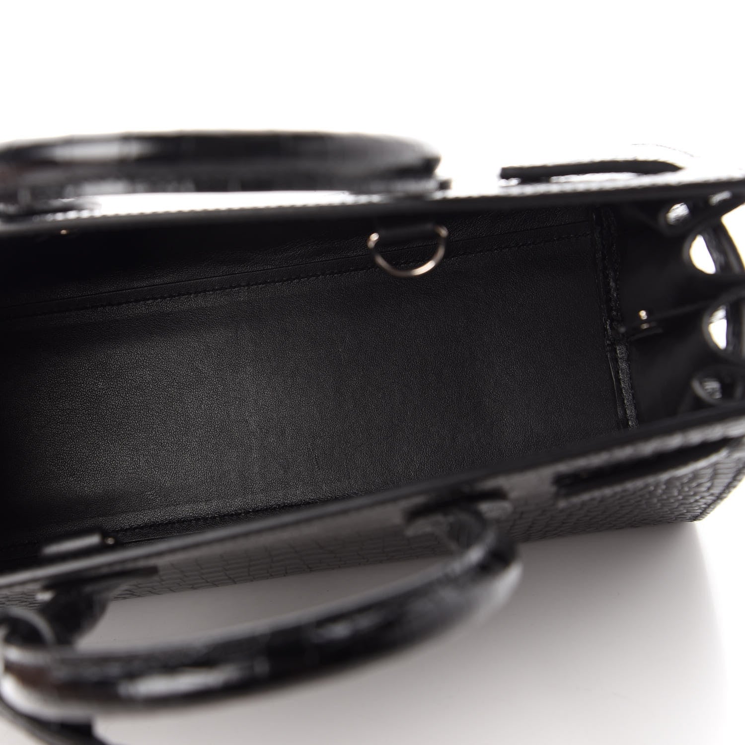 Saint Laurent Calfskin Crocodile Embossed Baby Sac De Jour Black 5 of 10