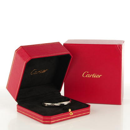 Cartier 18K White Gold LOVE Cuff Bracelet 17 5 of 5
