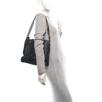 Salvatore Ferragamo Calfskin Chain Tote Black 2 of 10