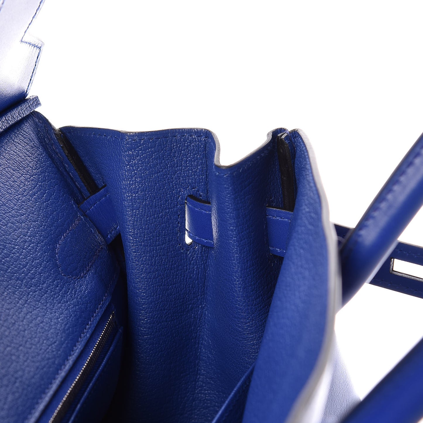 Tadelakt Birkin 30 Bleu Electrique