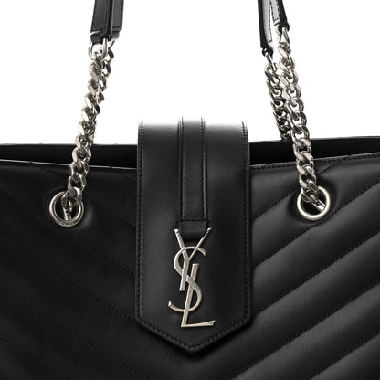 Saint Laurent Calfskin Y Quilted Monogram Large Loulou Shopper Black 9 of 11