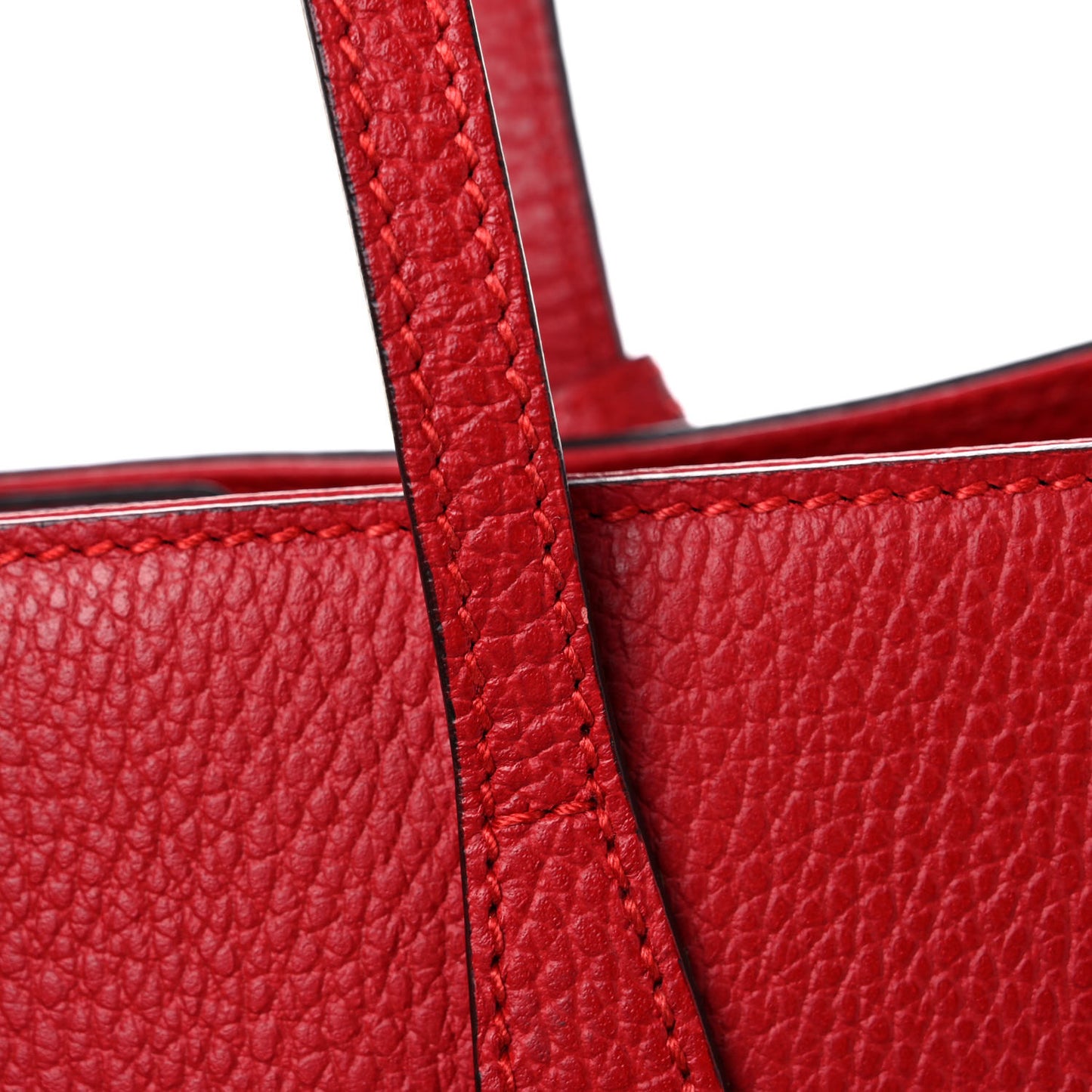 Dollar Calfskin Small Swing Tote Red