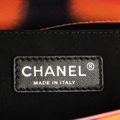 Chanel Printed Lambskin Quilted Medium Flower Power Boy Flap 6 of 7