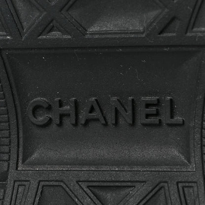 Chanel Velvet Calfskin Mixed Fibers CC Sneakers 38.5 Black 7 of 8