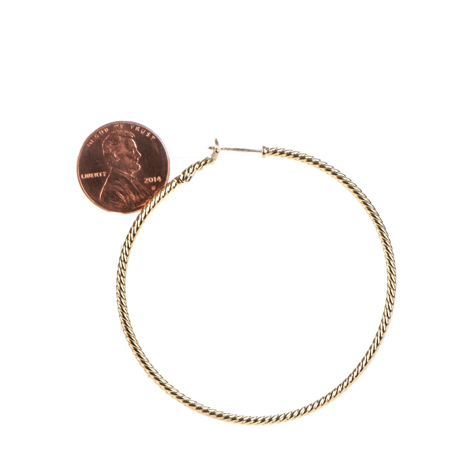 David Yurman 18K Yellow Gold Large Cable Classics Hoop Earrings 2 of 6