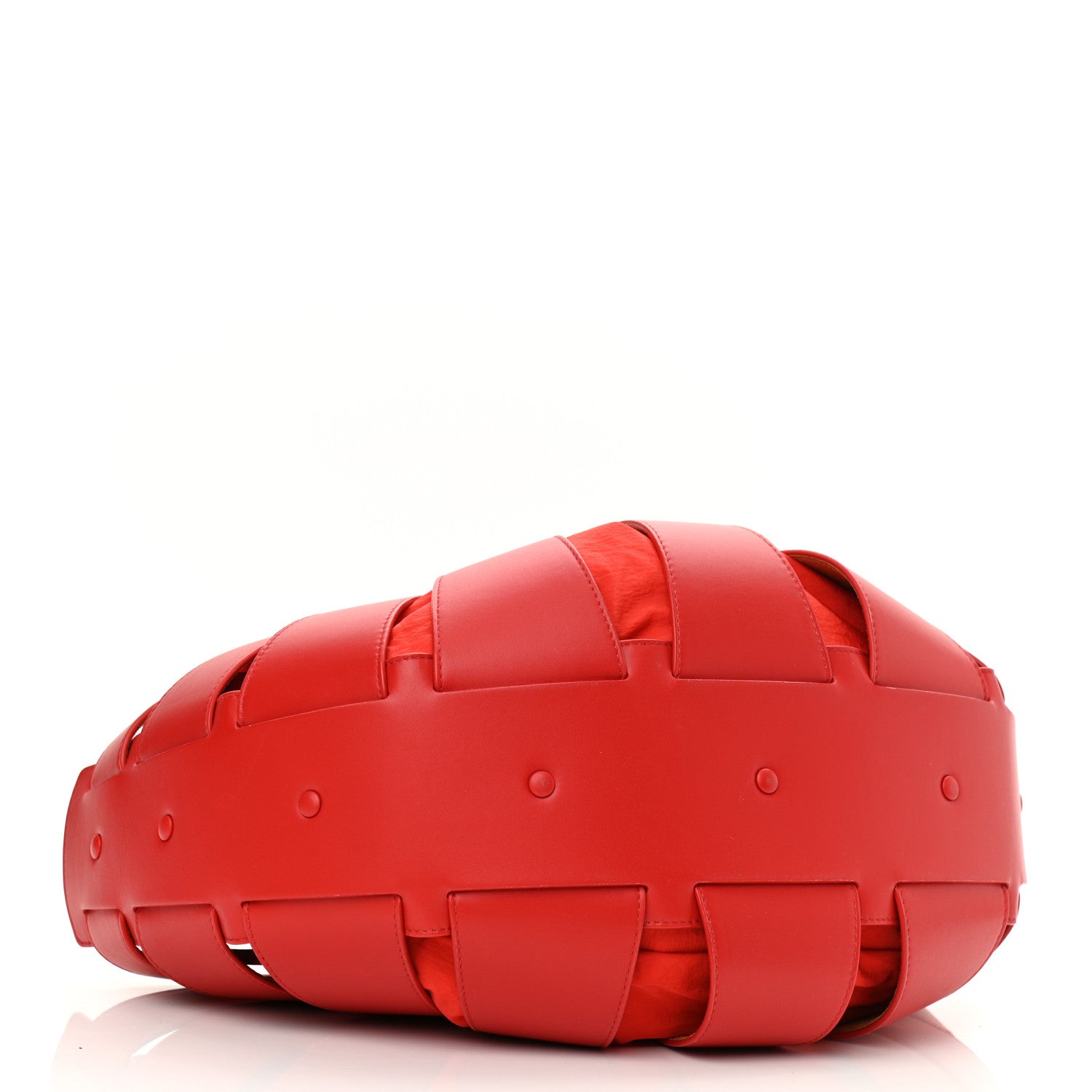 Bottega Veneta French Calfskin Shell Bag Chili Tomato 4 of 9