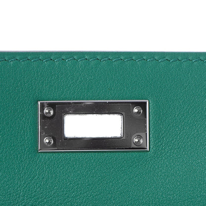 Hermes Swift Kelly Cut Clutch Pochette Vert Vertigo 10 of 26