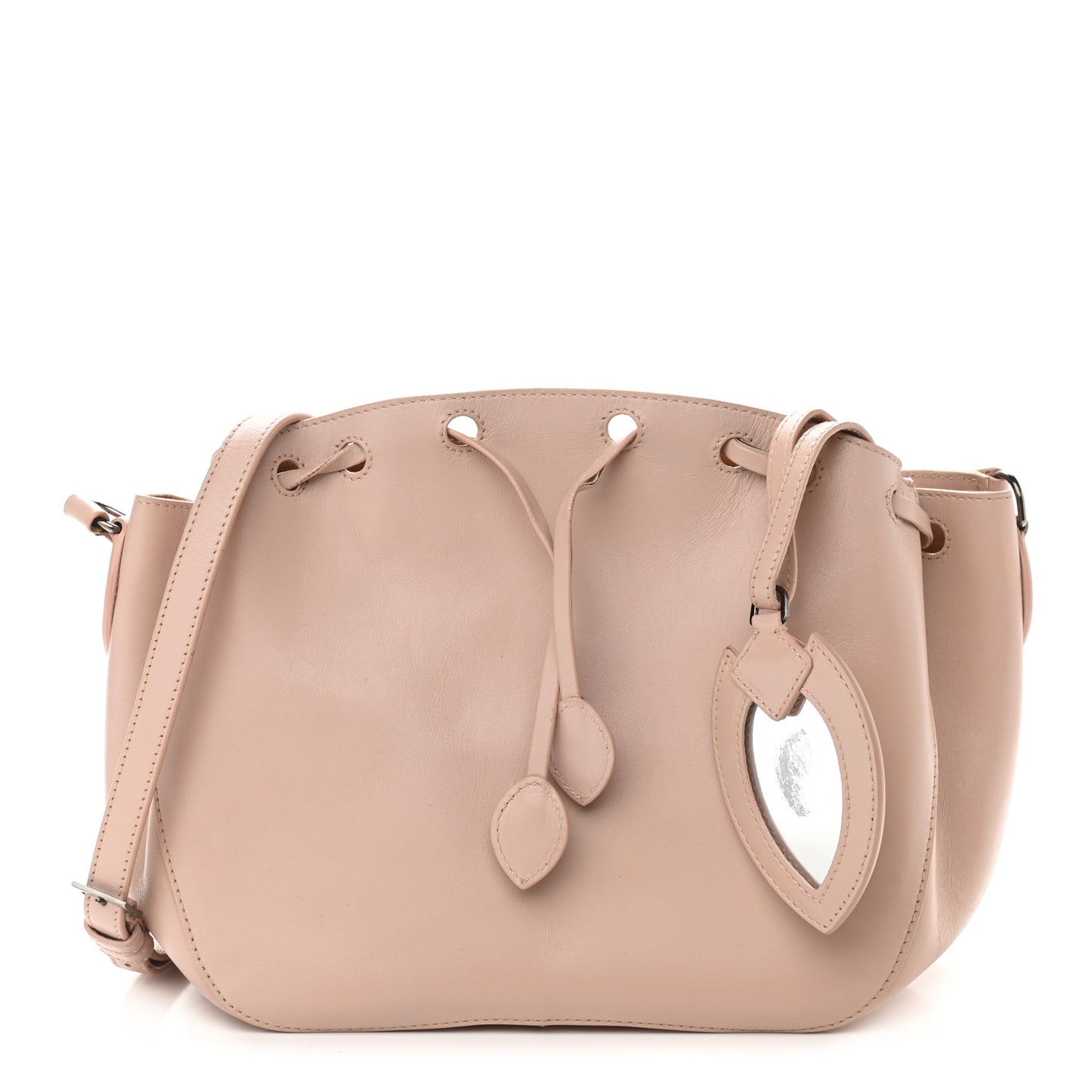 Calfskin Drawstring Shoulder Bag Sable