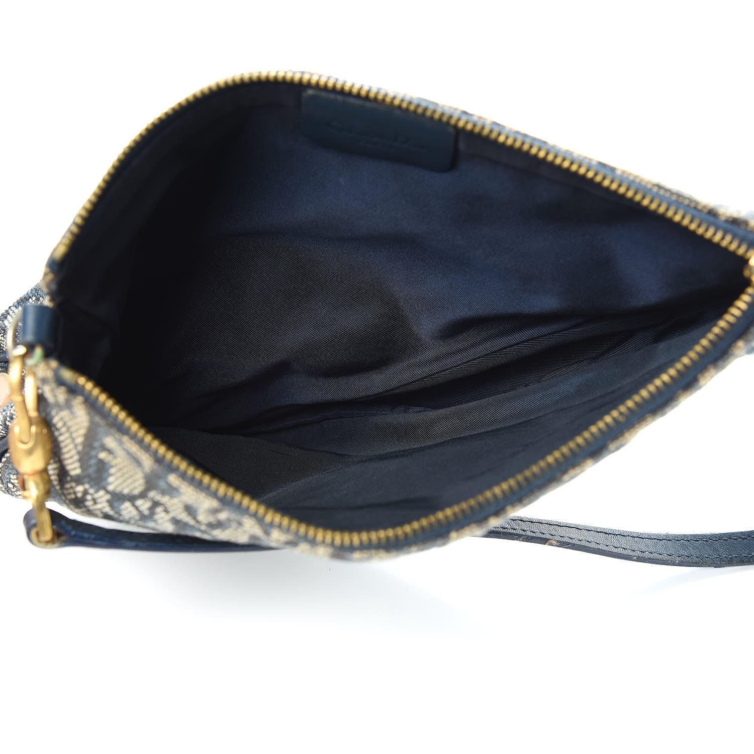 Christian Dior Monogram Mini Saddle Pochette Navy 5 of 14