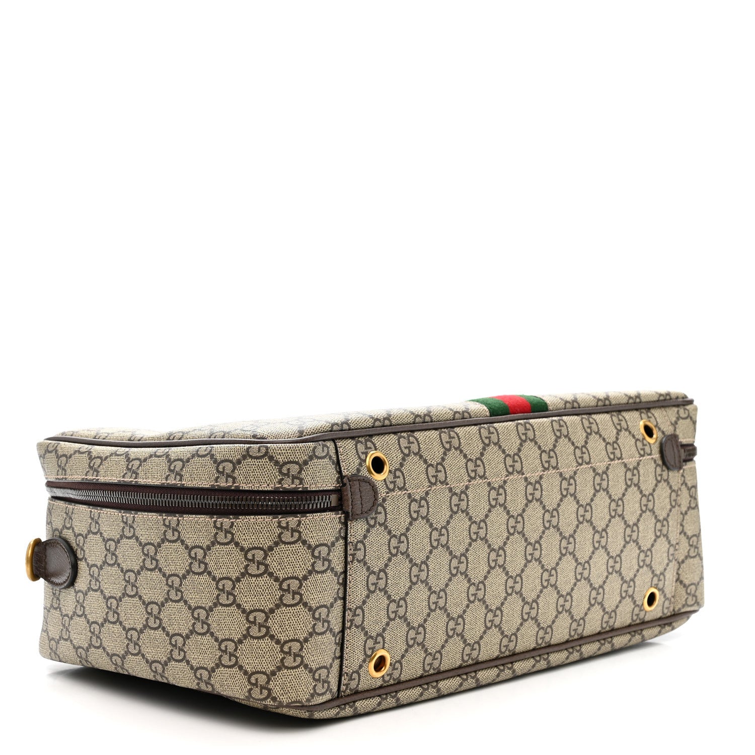 Gucci GG Supreme Monogram Textured Dollar Calfskin Web Savoy Shoe