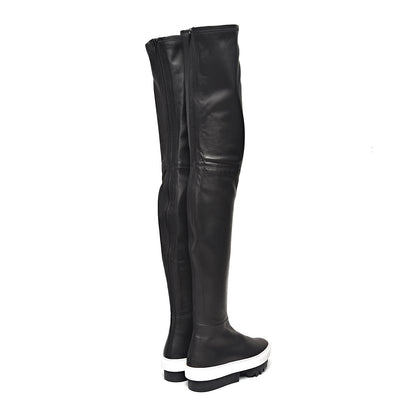 Givenchy Lambskin Platform Over The Knee Boots 37.5 Black 4 of 17